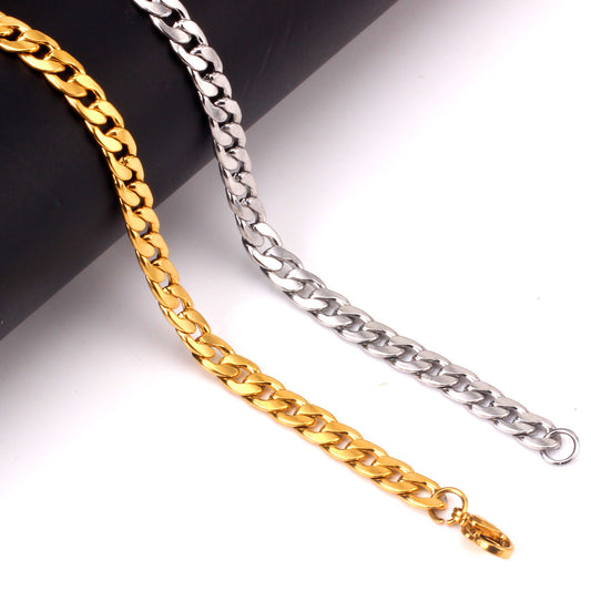 Fashion Hip Hop Personality Stainless Steel Cuban Link Chain