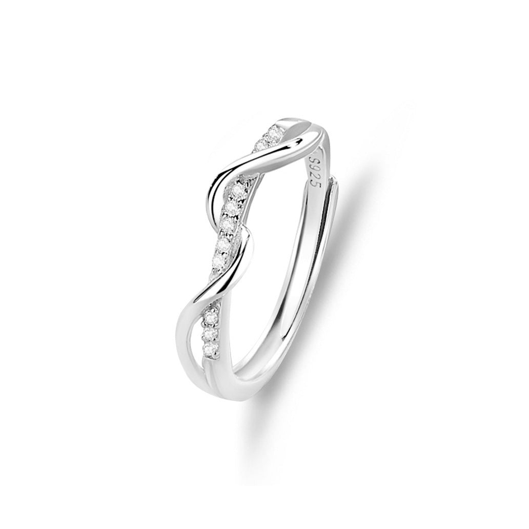 Original Design High Sense S925 Silver Couple Ring