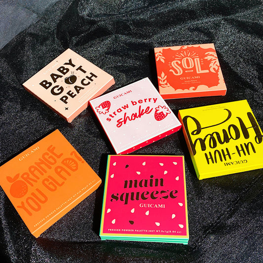 Nine-Color Fruit Eyeshadow Tray Peach Strawberry Orange Soda Honey Tray Pearl Sequins Daily Wild Net Red