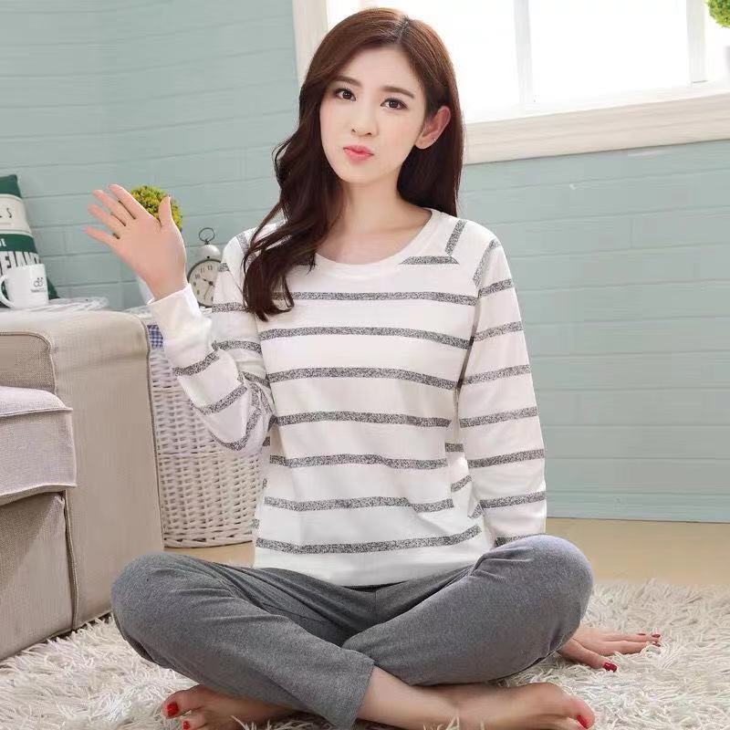 Spring And Autumn Pajamas Women''S Long Sleeve Pure Cotton Leisure Home Clothes