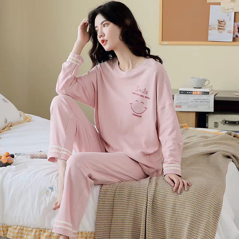 Spring And Autumn Pajamas Women''S Long Sleeve Pure Cotton Leisure Home Clothes