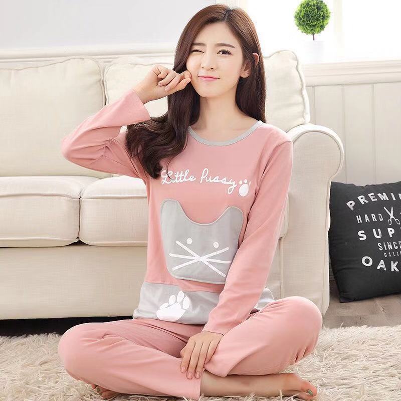 Spring And Autumn Pajamas Women''S Long Sleeve Pure Cotton Leisure Home Clothes