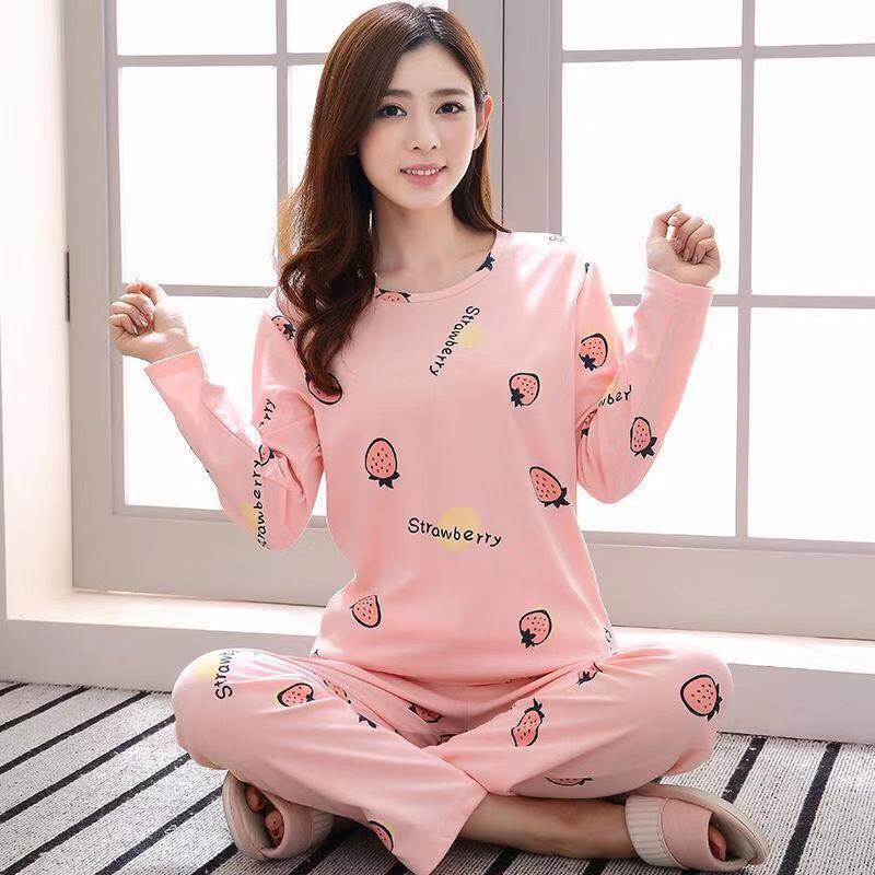 Spring And Autumn Pajamas Women''S Long Sleeve Pure Cotton Leisure Home Clothes