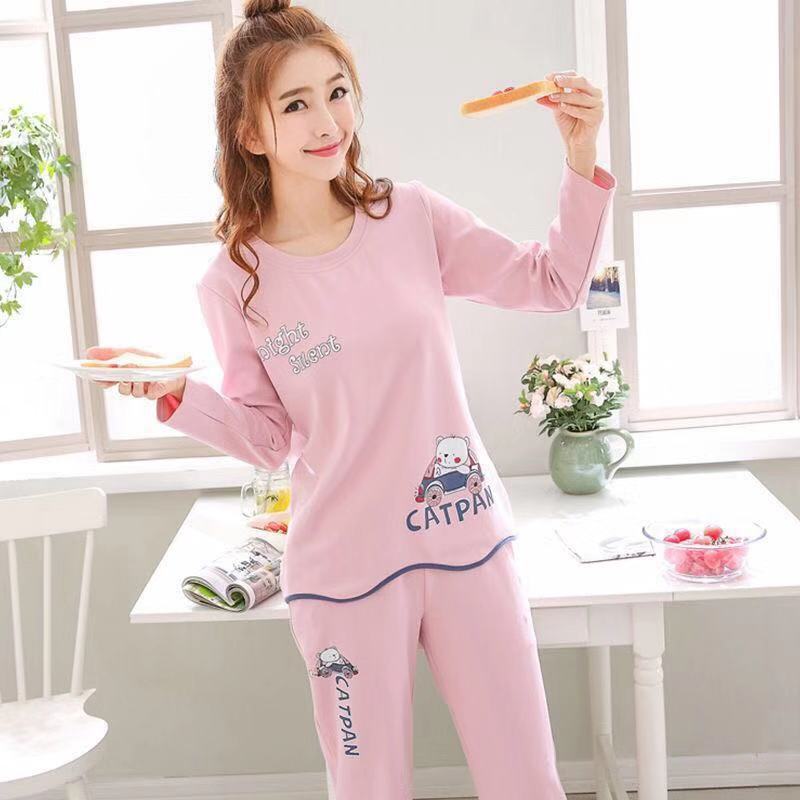 Spring And Autumn Pajamas Women''S Long Sleeve Pure Cotton Leisure Home Clothes