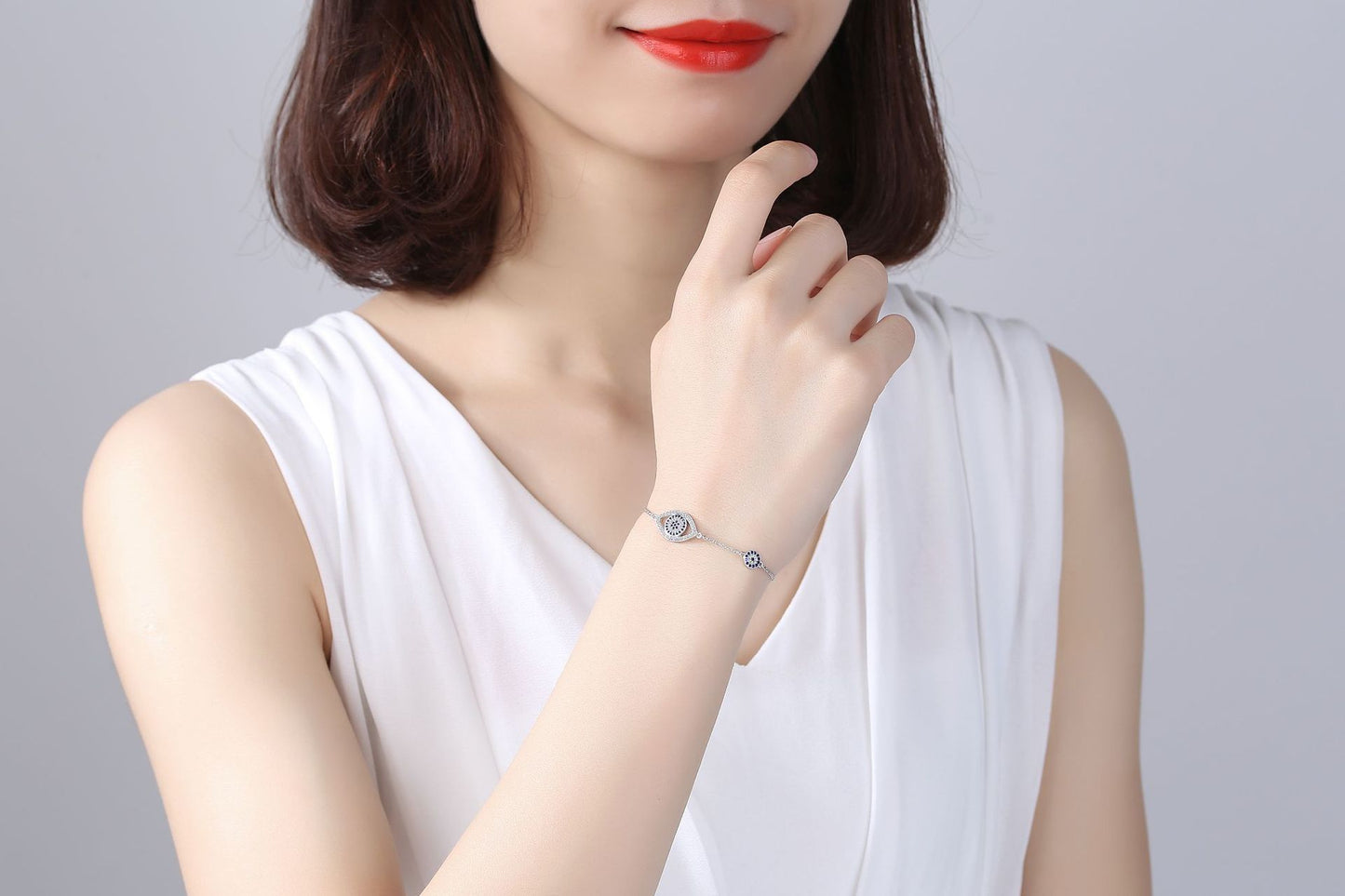 Sterling Silver Demon Eye Bracelet Sterling Silver Demon Eye Bracelet