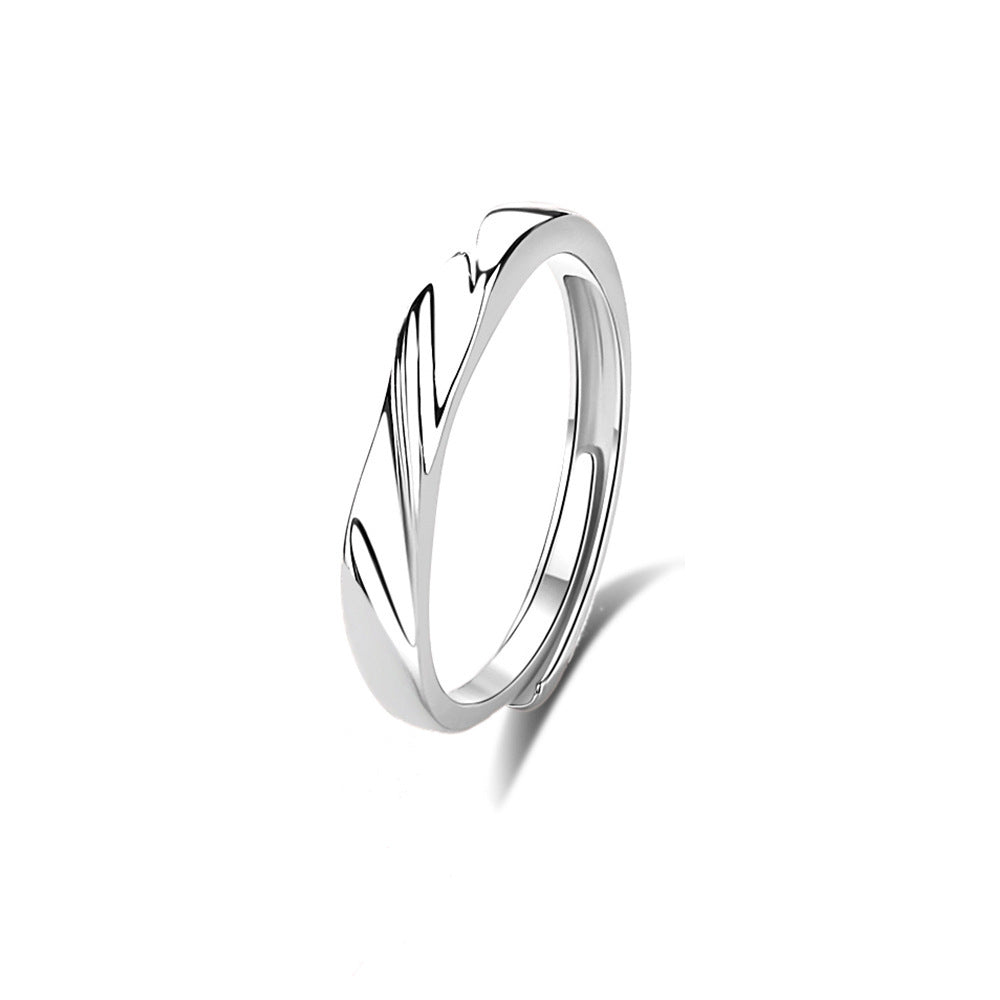 Original Design High Sense S925 Silver Couple Ring