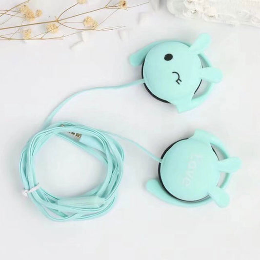 Cartoon hanging sport ear headphones