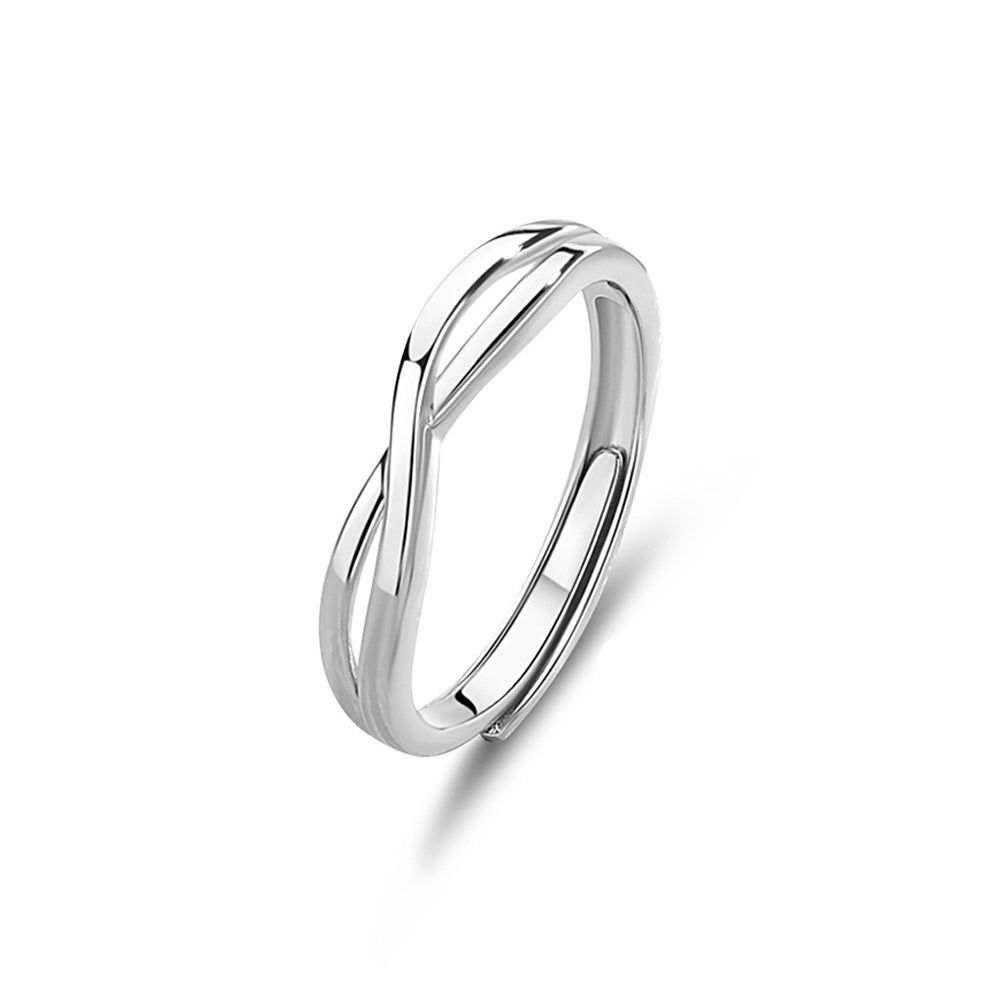 Original Design High Sense S925 Silver Couple Ring
