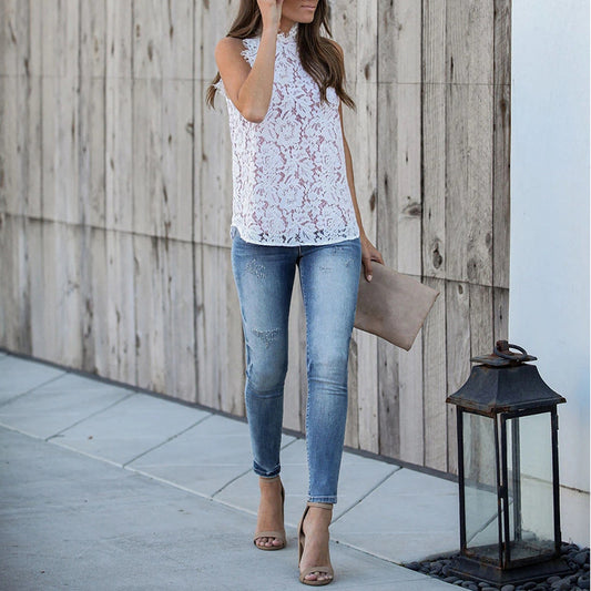 Vest lace lace top