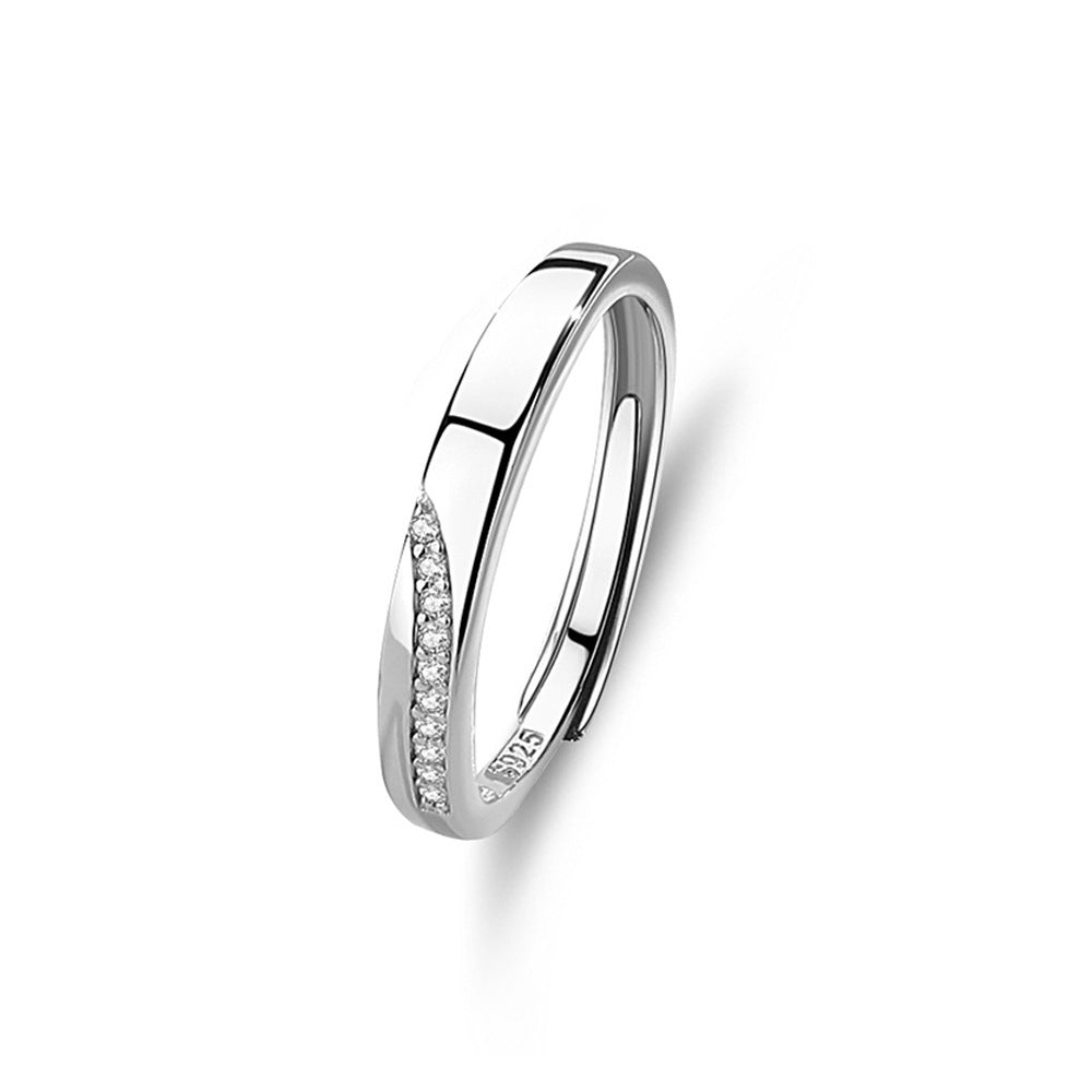 Original Design High Sense S925 Silver Couple Ring