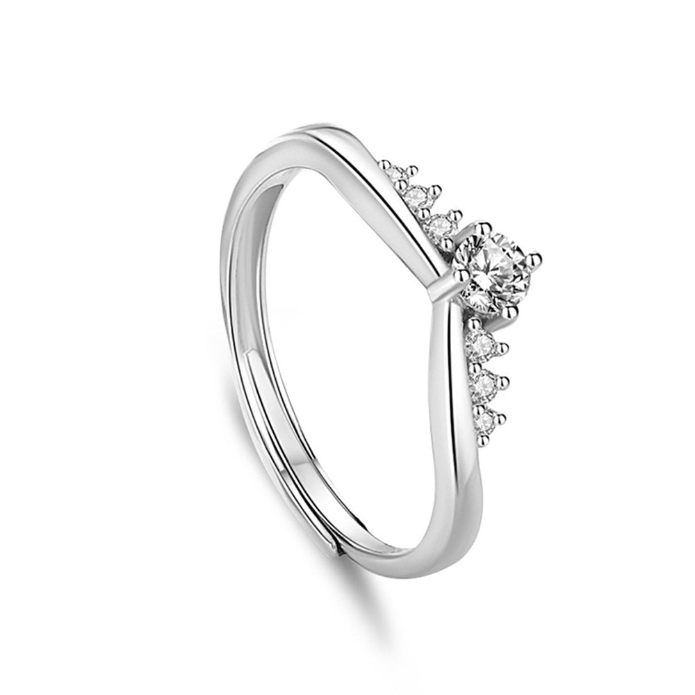 Original Design High Sense S925 Silver Couple Ring