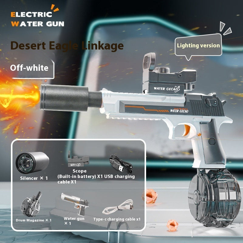 Fire Rat Electric Water Pistol Cool Light Cool Light Full Automatic Water Spray Gun Summer Toy Sports Entertainment Children Gifts AC223