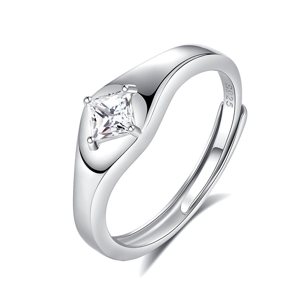 Original Design High Sense S925 Silver Couple Ring