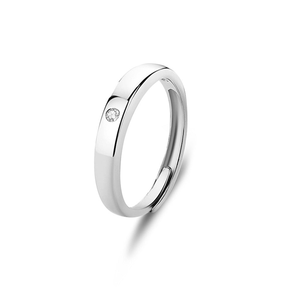 Original Design High Sense S925 Silver Couple Ring