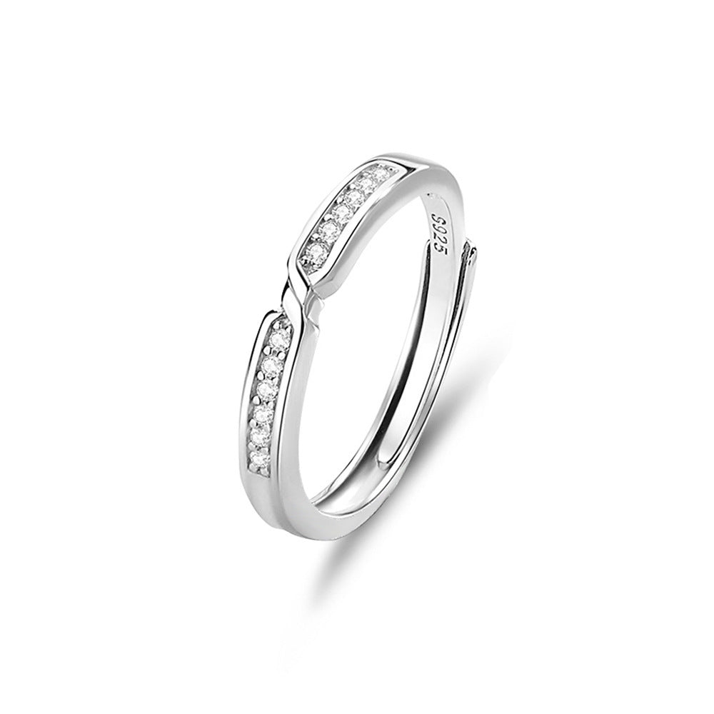 Original Design High Sense S925 Silver Couple Ring