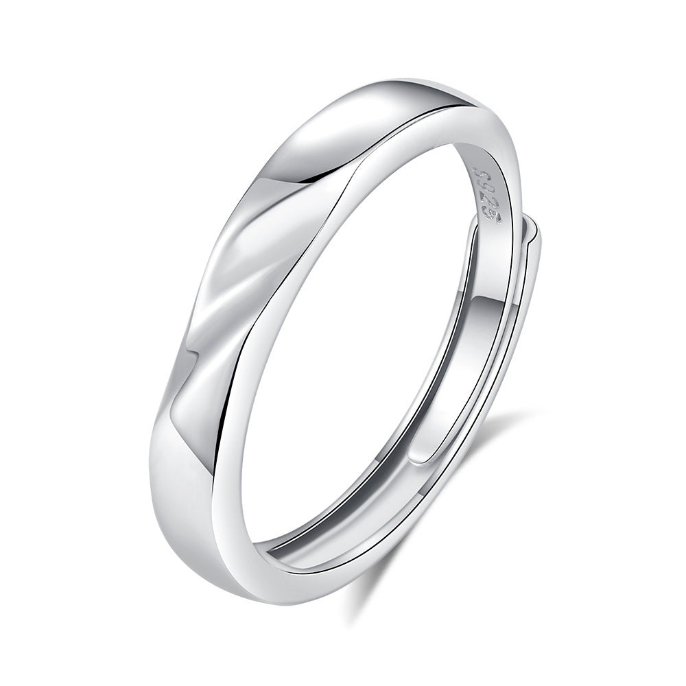 Original Design High Sense S925 Silver Couple Ring