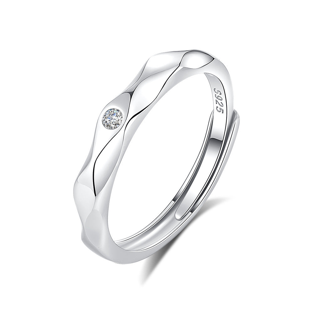 Original Design High Sense S925 Silver Couple Ring