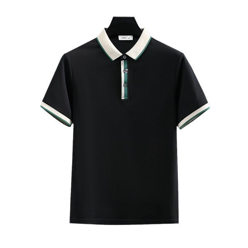 Summer Pearl Cotton Polo Shirt Short-sleeved T-shirt