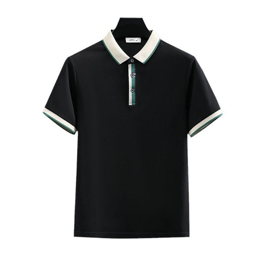 Summer Pearl Cotton Polo Shirt Short-sleeved T-shirt