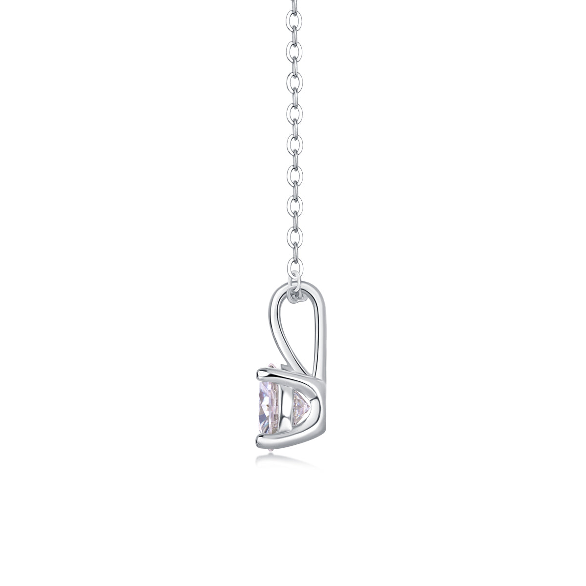 Encounter - A Fashionable And Trendy Necklace Pendant Set With 1-carat Top-quality Moissanite S925 In Silver And Platinum Plating Can Be Tested With A Diamond Pen