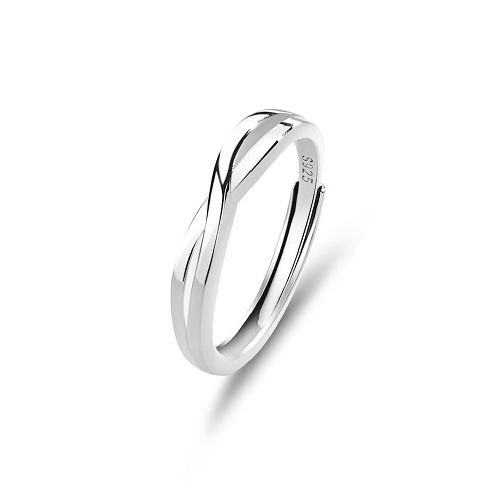 Original Design High Sense S925 Silver Couple Ring