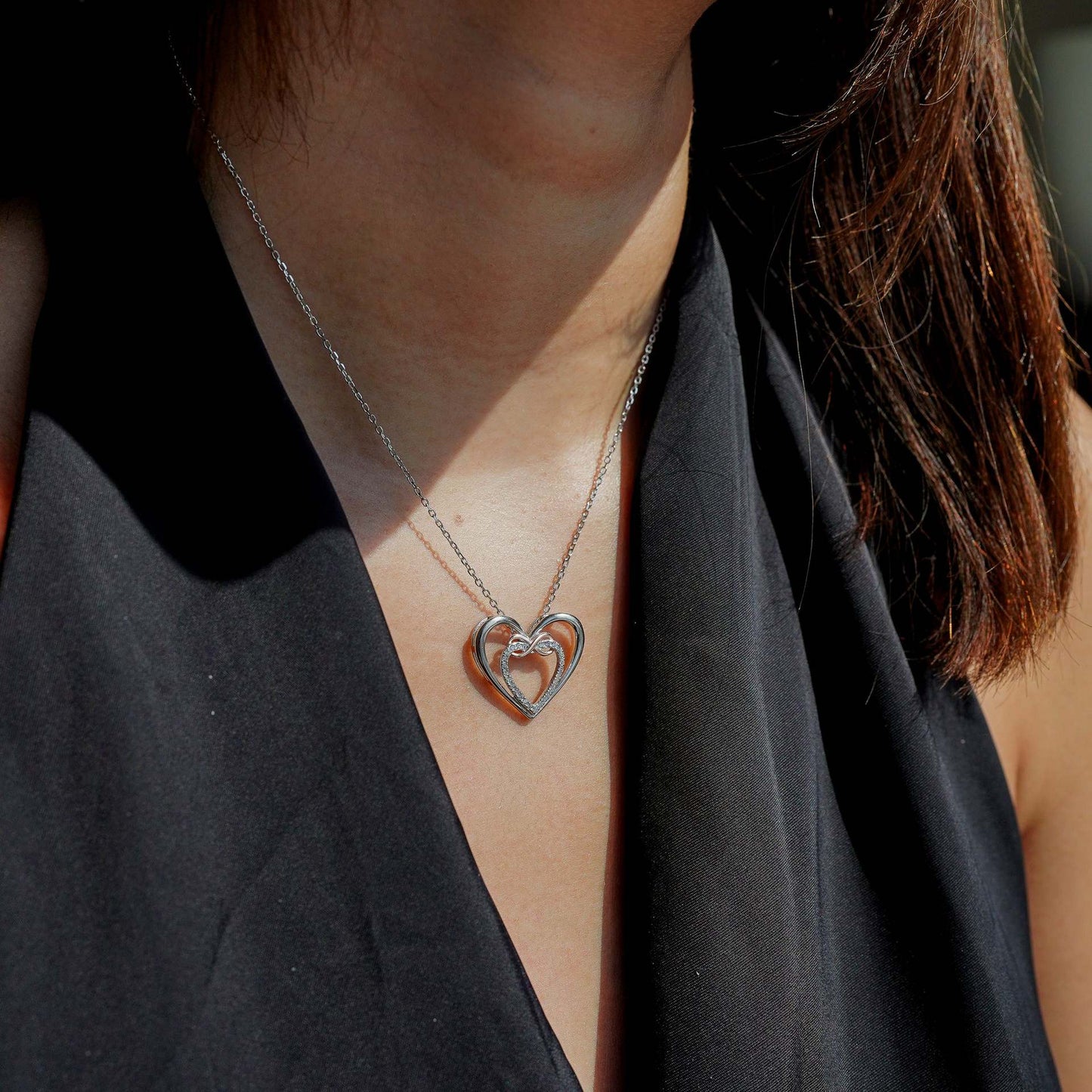 New Double-heart Necklace For Women