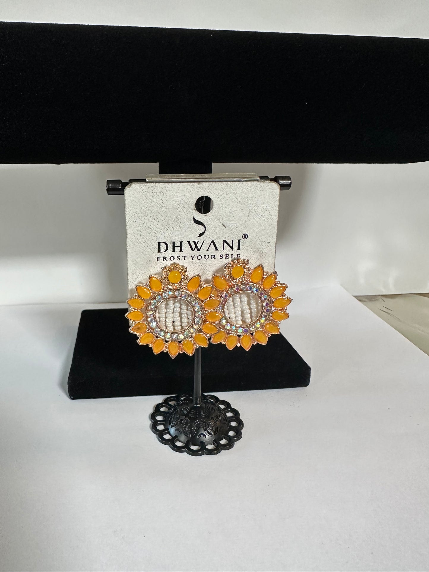 Orange color earrings