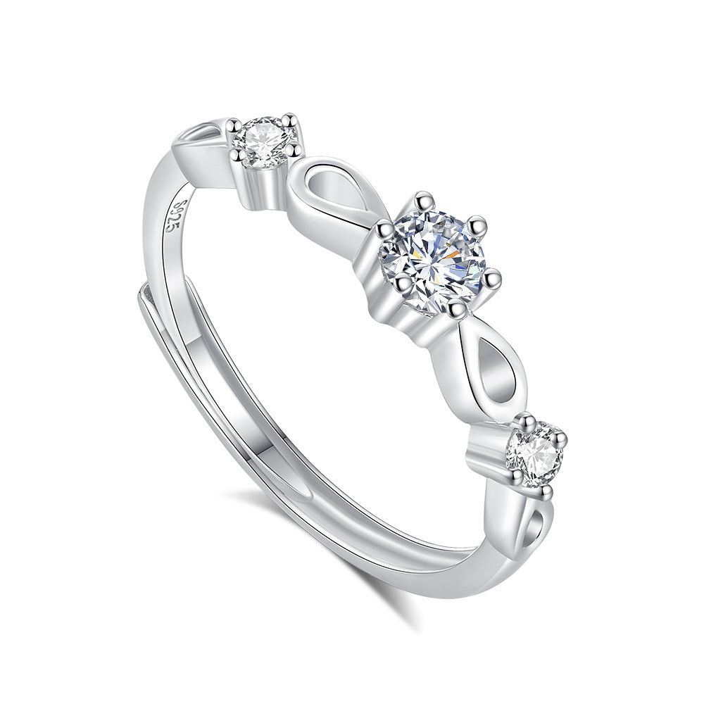 Original Design High Sense S925 Silver Couple Ring