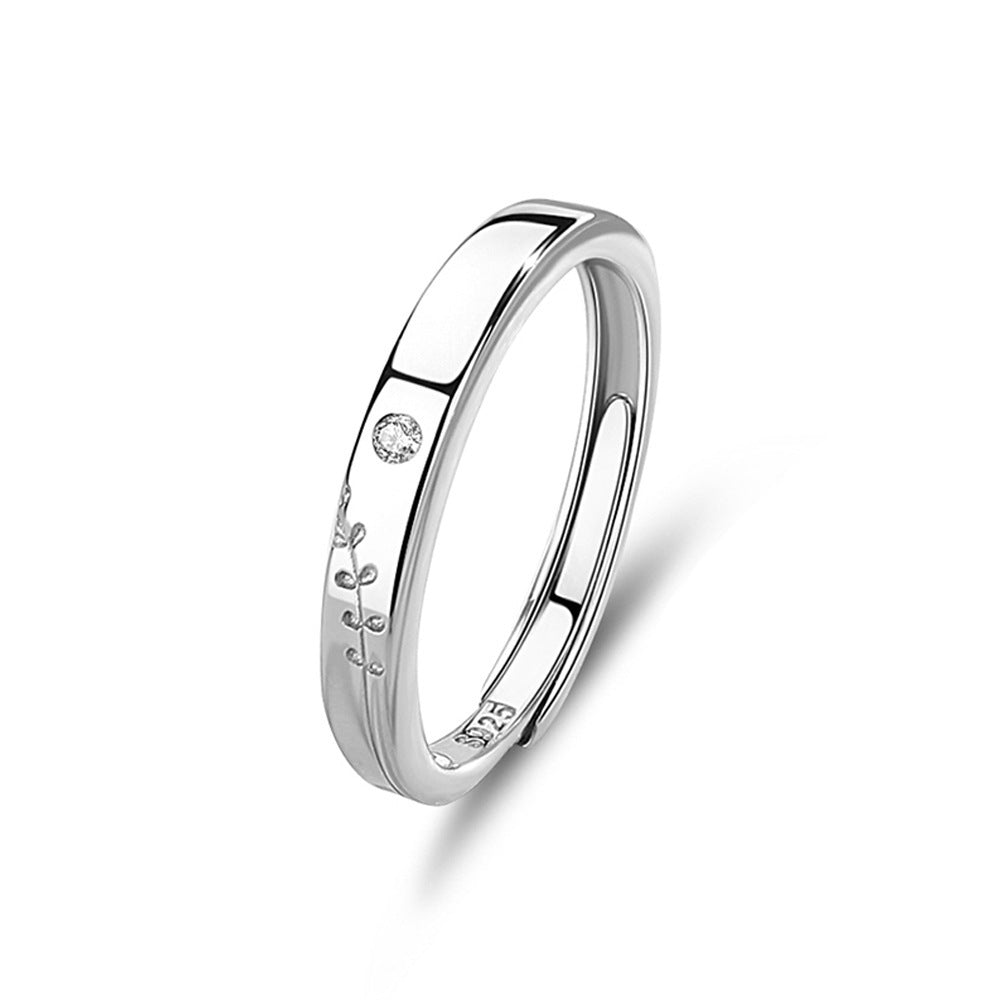 Original Design High Sense S925 Silver Couple Ring