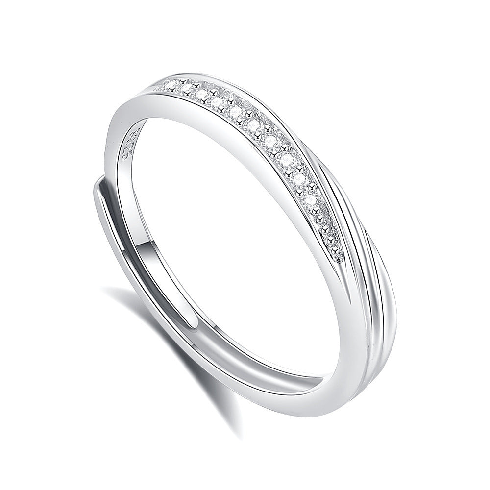 Original Design High Sense S925 Silver Couple Ring