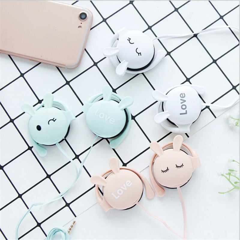 Cartoon hanging sport ear headphones