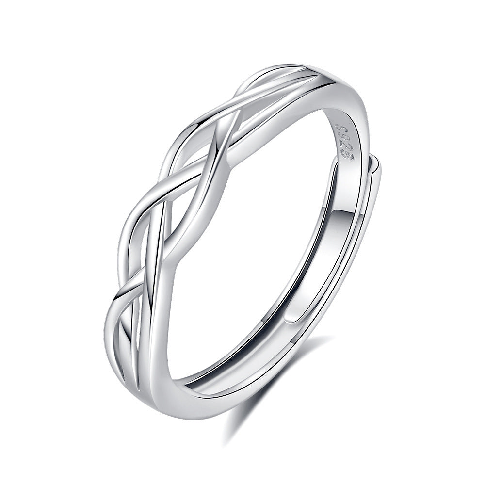 Original Design High Sense S925 Silver Couple Ring