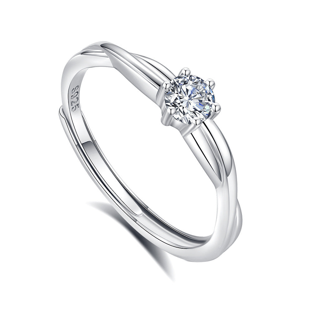 Original Design High Sense S925 Silver Couple Ring