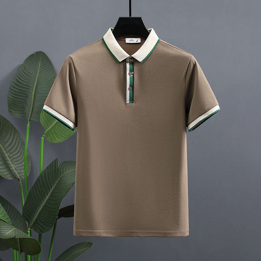 Summer Pearl Cotton Polo Shirt Short-sleeved T-shirt