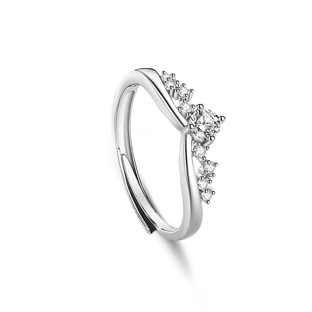 Original Design High Sense S925 Silver Couple Ring