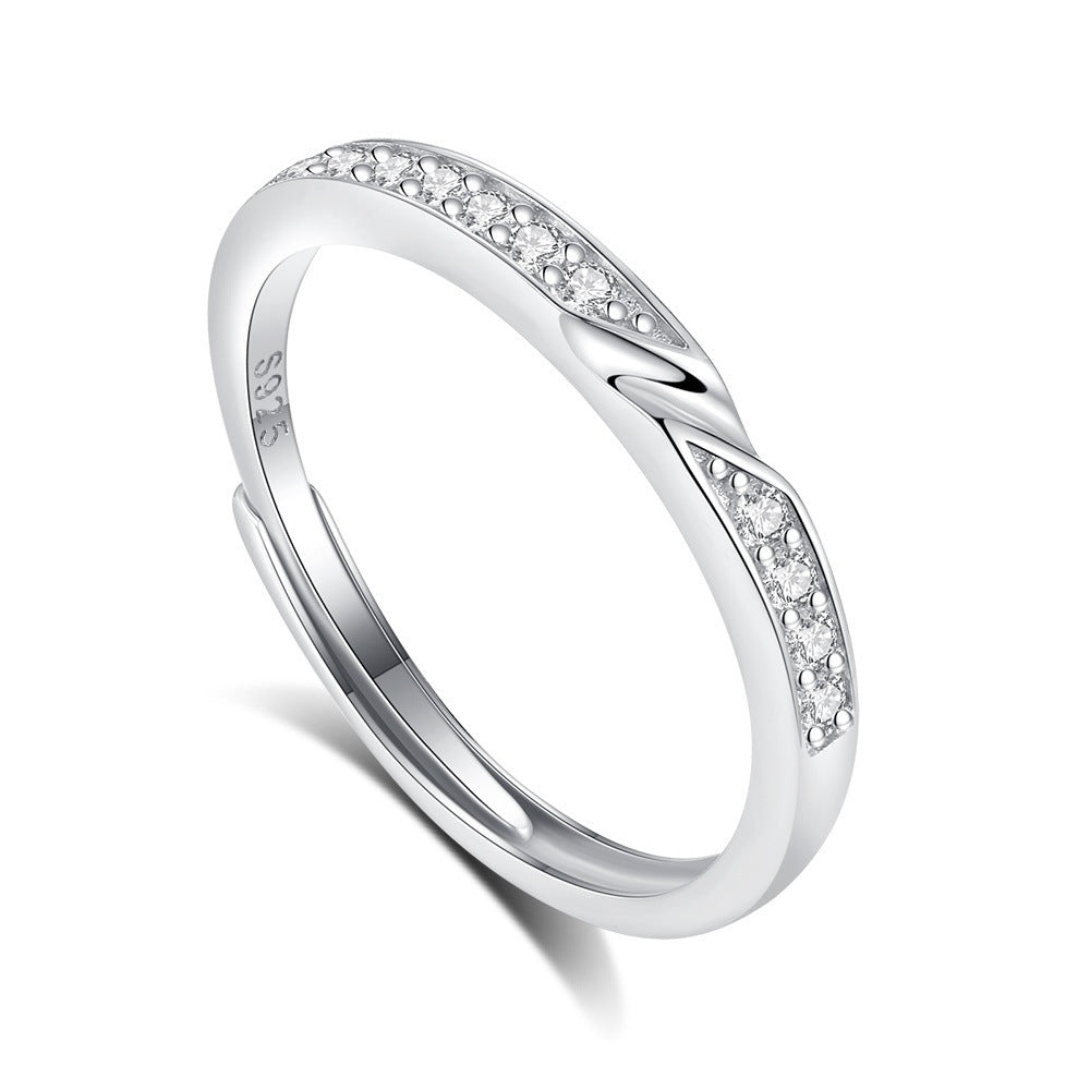Original Design High Sense S925 Silver Couple Ring