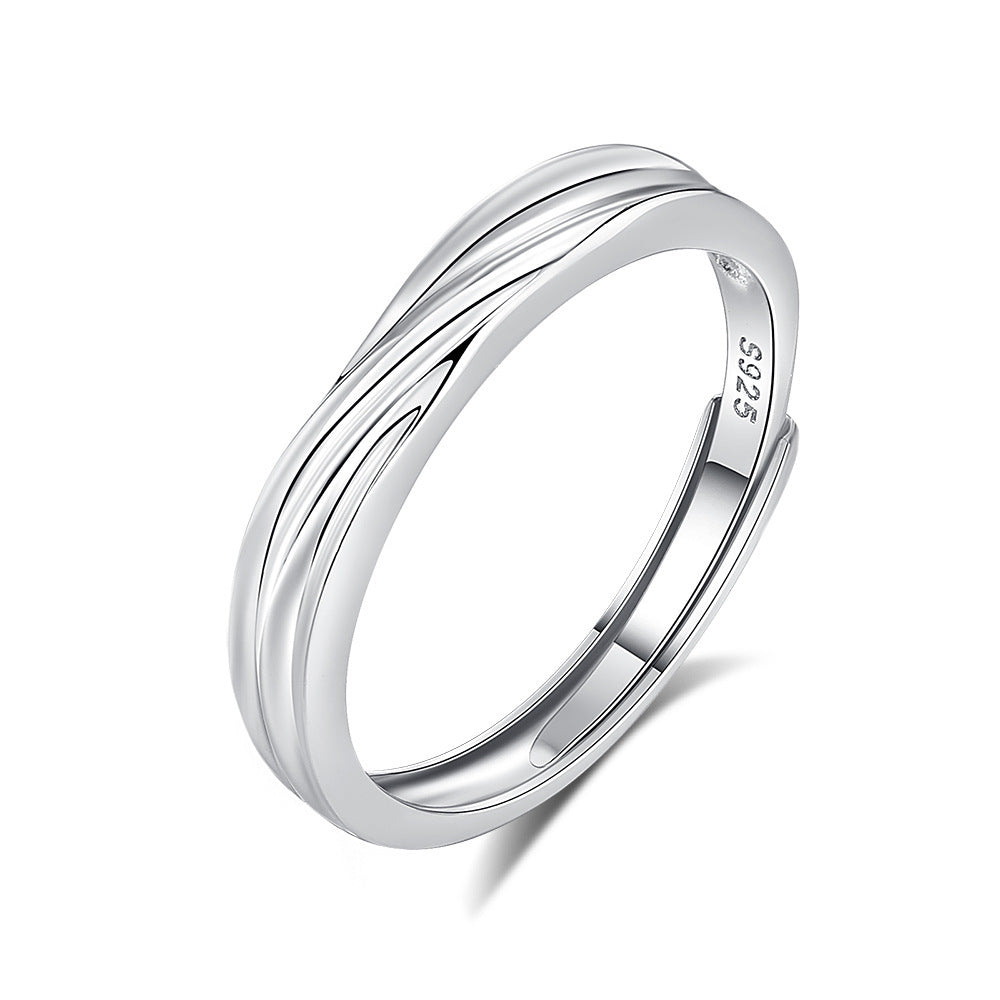 Original Design High Sense S925 Silver Couple Ring