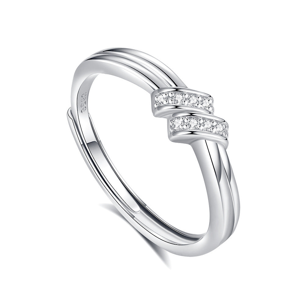 Original Design High Sense S925 Silver Couple Ring
