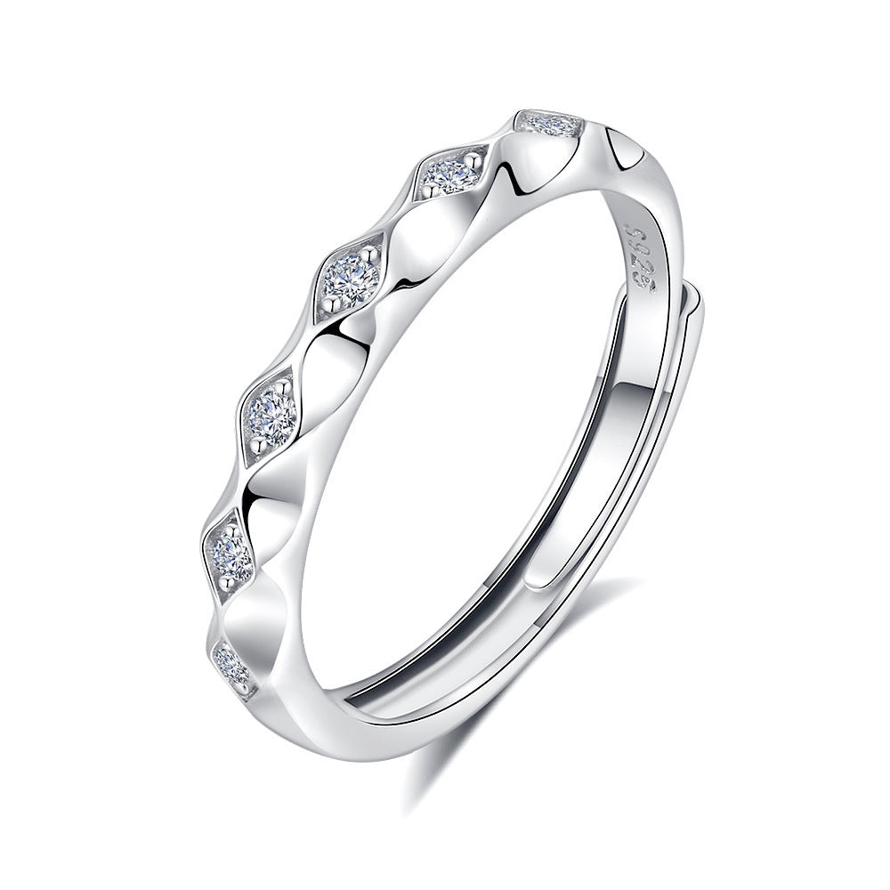 Original Design High Sense S925 Silver Couple Ring