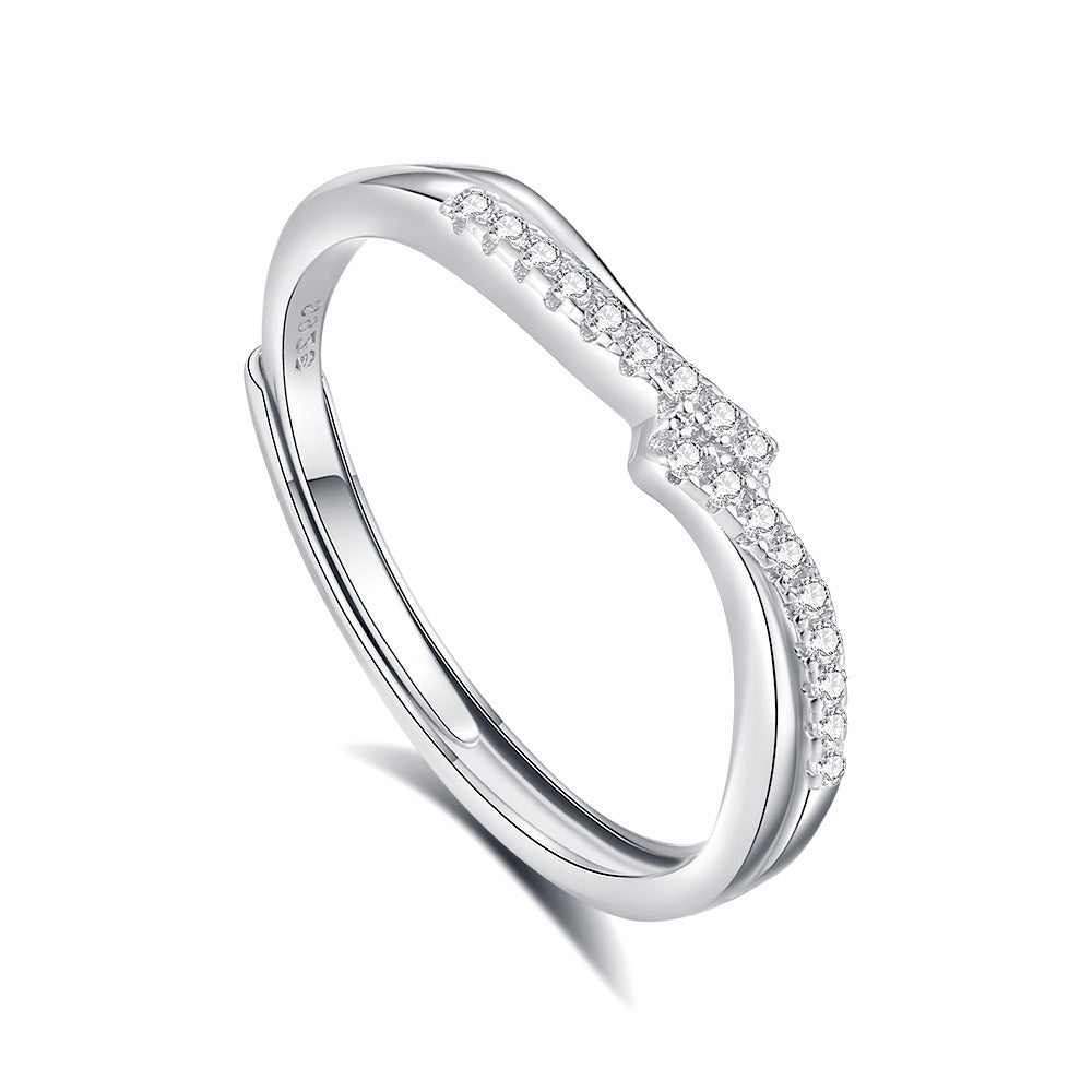 Original Design High Sense S925 Silver Couple Ring