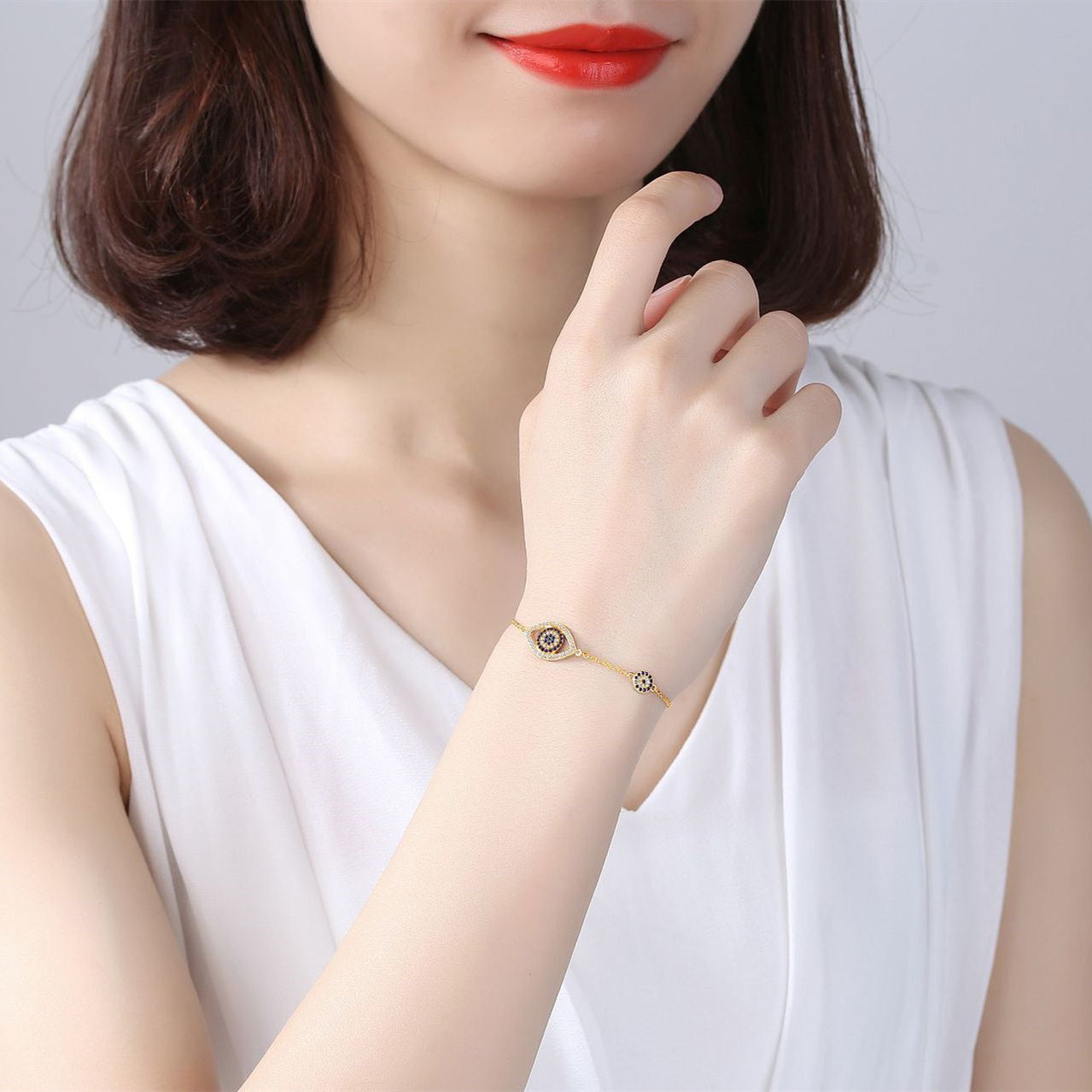 Sterling Silver Demon Eye Bracelet Sterling Silver Demon Eye Bracelet