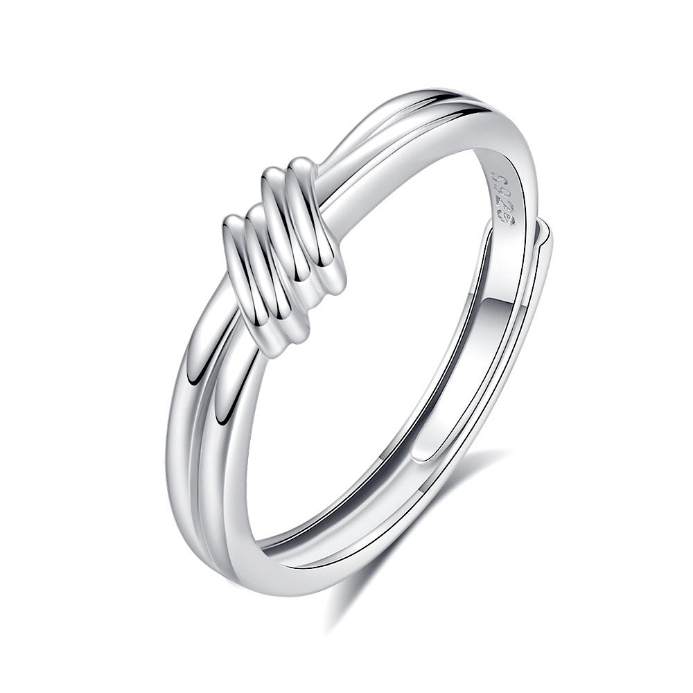 Original Design High Sense S925 Silver Couple Ring
