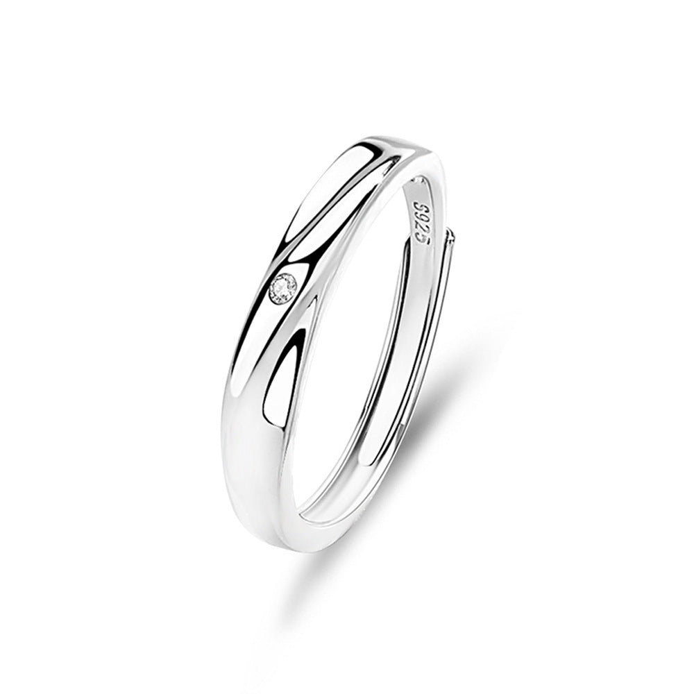 Original Design High Sense S925 Silver Couple Ring