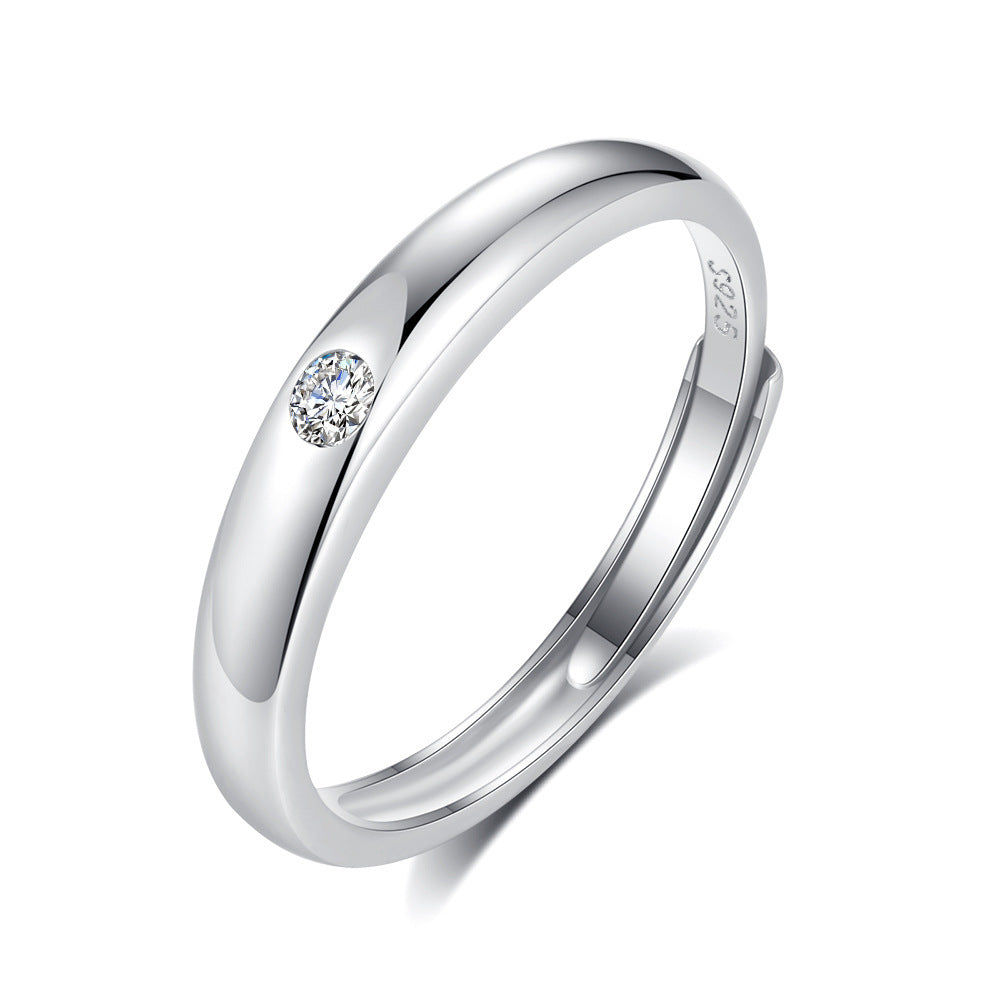 Original Design High Sense S925 Silver Couple Ring