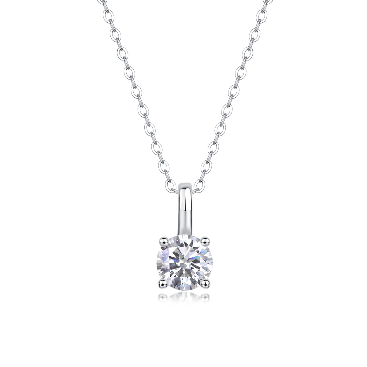 Encounter - A Fashionable And Trendy Necklace Pendant Set With 1-carat Top-quality Moissanite S925 In Silver And Platinum Plating Can Be Tested With A Diamond Pen