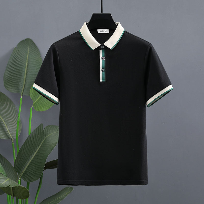 Summer Pearl Cotton Polo Shirt Short-sleeved T-shirt