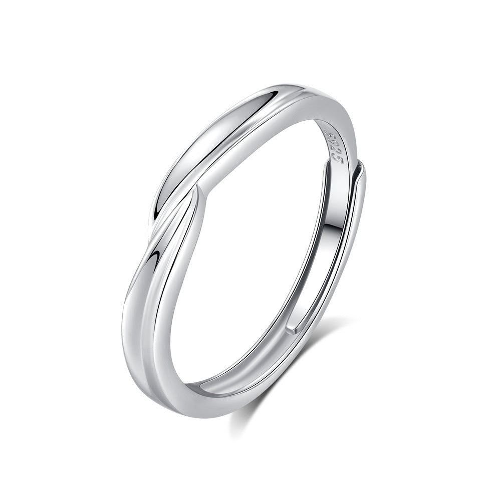 Original Design High Sense S925 Silver Couple Ring