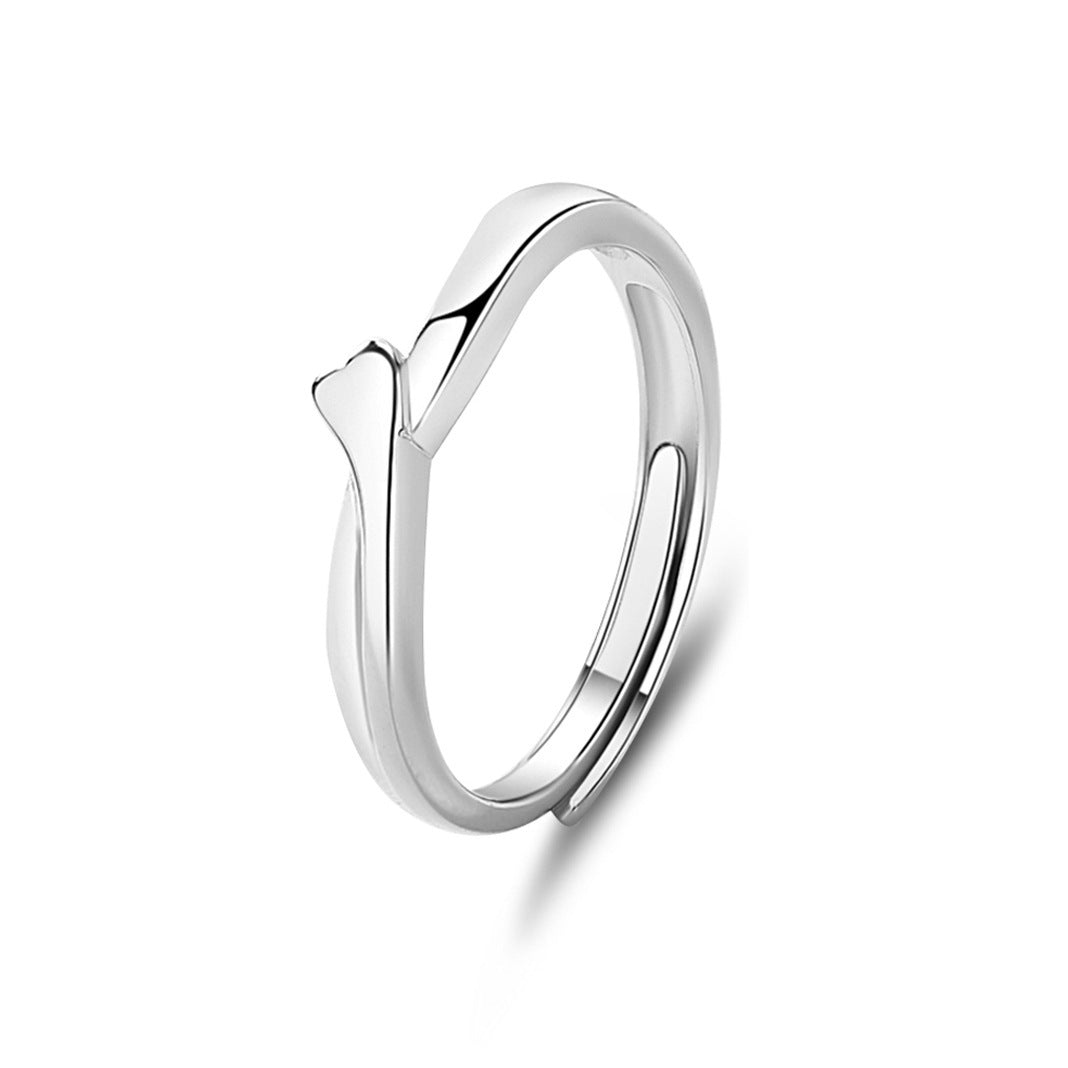 Original Design High Sense S925 Silver Couple Ring