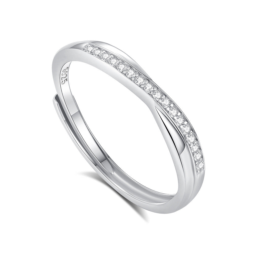 Original Design High Sense S925 Silver Couple Ring