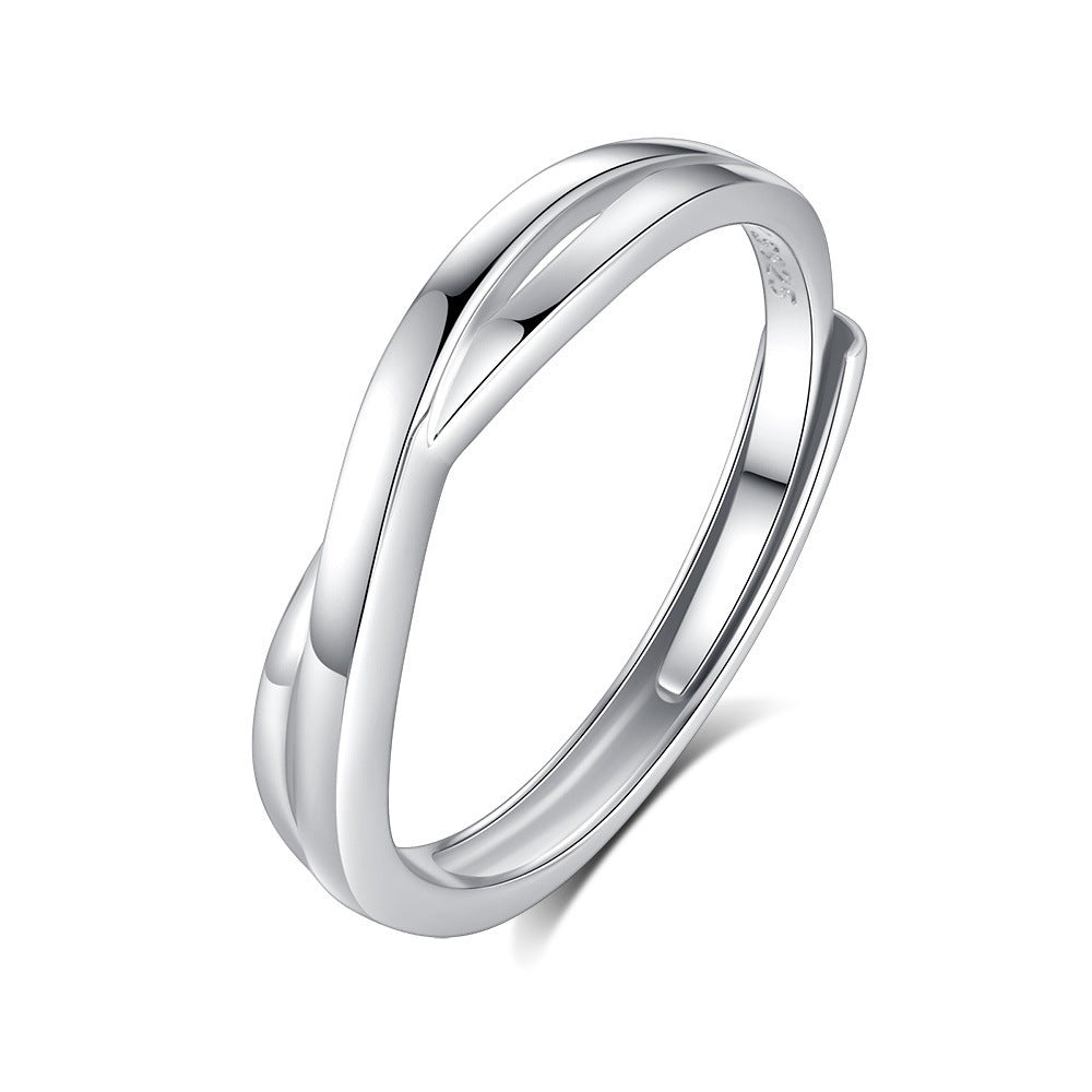 Original Design High Sense S925 Silver Couple Ring